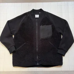 ト2512-④-5516 ユニクロ×ホワイトマウンテニアリング　フリースオーバーサイズジャケット　黒　L
