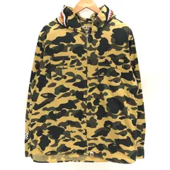 【中古品】A BATHING APE アベイシングエイプ 1ST CAMO SHARK HOODIE SHIRT 001SHF301012X シャーク フーディ シャツ ジャケット カモフラージュ 迷彩 【142-260109-rs-03-fur】