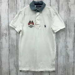 【 POLO RALPH LAUREN 】ロゴ刺繍 ポロシャツ ホワイト XS
