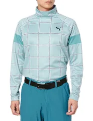 [プーマ] ゴルフシャツ ゴルフ ストレッチAOPクラシカルチェックLSハイネック メンズ ボールド ブルー [ボールド ブルー] [Free Size]