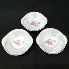 深皿　スープ皿　サラダボウル　3枚セット　オーロラ加工　花柄模様　AYM1-11
