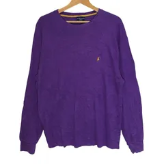 POLO RALPH LAUREN ポロラルフローレン ロンT ポニー刺繡 オーバーサイズ ビッグシルエット クルーネック ELSALVADOR製 XLサイズ パープル