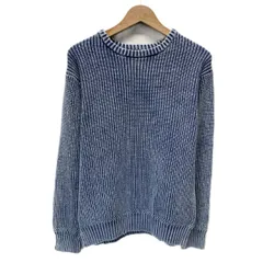 nano universe　セーター　長袖　ニット　トップス　ローゲージ　無地　クルーネック　古着