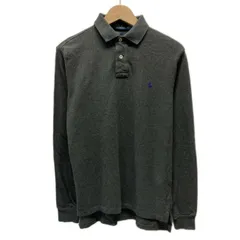 POLO RALPH LAUREN　ポロシャツ　長袖　シャツ　トップス　ハーフボタン　無地　ワンポイント　ブランドロゴ　スモールポニー　刺しゅう　古着