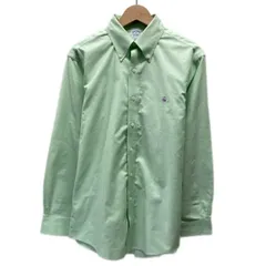 Brooks Brothers　プレーンシャツ　長袖　シャツ　トップス　無地　ボタンダウン　ワンポイント　ブランドロゴ　刺しゅう　古着