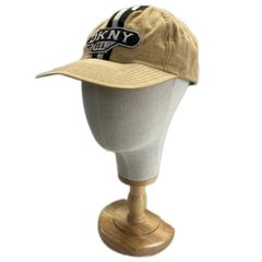 DKNY　ベースボールキャップ　キャップ　帽子　6パネル　ワンポイント　ブランドロゴ　ワッペン　USA製　カジュアル　グッズ　古着