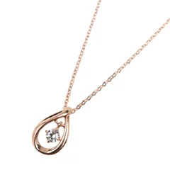 canal4℃ カナルヨンドシー シルバー キュービックジルコニア PGコーティング ネックレス 151834121011 1.3g 40cm レディース 中古 美品