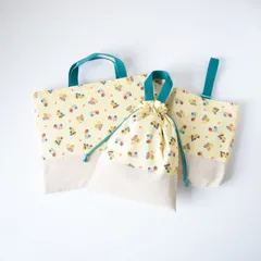 入園入学3点セット ＊はたらくくるま工事中＊ レッスンバッグ お着替え袋 上履き入れ