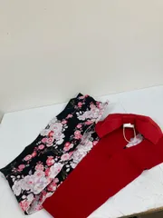 送料無料★浴衣　作り帯★着物★レディース　浴衣セット★フリーサイズ　赤　黒ピンク　#80109sqq