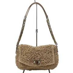 ANTEPRIMA(アンテプリマ) ショルダーバッグ ワイヤーバッグ アイボリー×ライトブラウン×マルチ チェーンショルダー