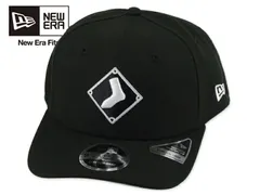 NEWERA ニューエラ 9SEVENTY CHICAGO WHITESOX SOX LOGO STRETCH CAP BLACK 970 シカゴホワイトソックス 靴下ロゴ ストレッチキャップ ブラック 22442