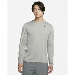 ナイキ 長袖 Tシャツ メンズ NIKE Dri-FIT トレーニング スポーツウェア 速乾   ランニング  男性 グレー ロンT トップス サステナブル/DX0994-063
