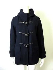 アーバンリサーチ ドアーズ URBAN RESEARCH DOORS コート ダッフルコート フード ショート丈 ウール ジップアップ 長袖 紺 ネイビー