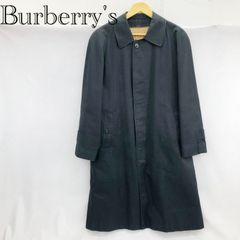 90s バーバリーズ ステンカラーコート ネイビー ライナー付 ノバ