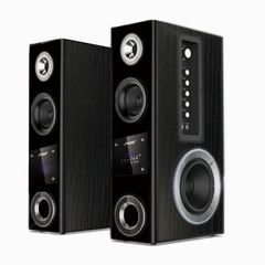 タワースピーカー ブラック 新品】FUZE アンプ内蔵 デュアルウーファー タワースピーカー シャイン