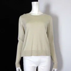 インディヴィ INDIVI ニット セーター カーディガン 前後 2Way ウール 長袖 M 38 ベージュ