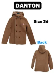 DANTONウールフード付きショートコート