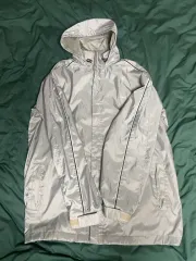 ナイキ ウィンドブレーカー シルバー フード ジャケット XXL