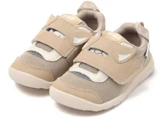 イフミー 20-5811 IFME PARK キッズスニーカー アニマル 動物 どうぶつ 柴犬 いぬ わんちゃん ワンちゃん 運動靴 軽量 面ファスナー 通園 通学 洗えるインソール 洗える中敷き 履きやすい 軽い 子供 イフミーパーク 靴 ベージュ