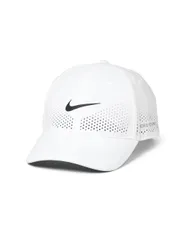 Nike ユニ 大人用 Dri-Fit ADV Club ストラクチャードスウッシュキャップ, ホワイト/ブラック, Small-Medium 