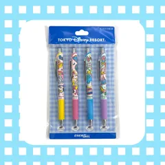 ディズニー【ボールペン】4色4本 パークモチーフ ミッキー＆ミニー 東京ディズニーリゾート TDR