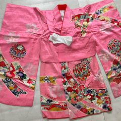 美品】7歳女の子 七五三 白花柄 着物長襦袢セット 子ども着物 - メルカリ