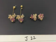 kate spade ケイトスペード 花 フラワーモチーフ ピアス ピンク パープル 紫 計2点セット 【J22】