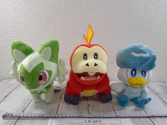ポケモンセンター ポケセン ぬいぐるみ パルデア御三家 ニャオハ ホゲータ クワッス 2022年 紙タグ付き 未使用 計3点セット 【1A60I】