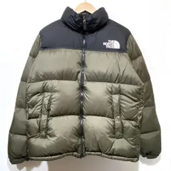 THE NORTH FACE ザ・ノース・フェイス ヌプシ ダウンジャケット ND92335 カーキ ブラック サイズL メンズ ※中古【津山店】