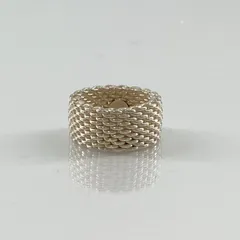 TIFFANY＆CO(ティファニー)　サマセット　メッシュデザイン　リング　Ag925　シルバー