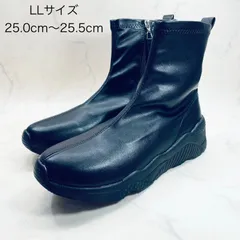 【新品訳あり】モードエジャコモ　noyau　軽量スニーカーショートブーツ　黒　LLサイズ