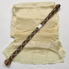 ［6542］帯締め 帯揚げ セット 蔦文様 絞り 洒落紐 正絹 着物 帯絞め