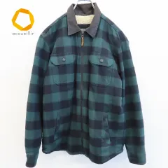 Eddie Bauer エディーバウアー ヴィンテージ ブルゾン カバーオール 裏ボア ブロックチェック メンズ [x846229]