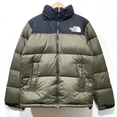 THE NORTH FACE ザ・ノース・フェイス ヌプシ ダウンジャケット ND91841 ブラック カーキ サイズL メンズ ※中古【津山店】