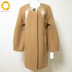 #wnc ユマコシノ YUMA KOSHINO コート 茶 ノーカラー レディース [883235]