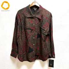 #w レリアン Leilian シャツ・ブラウス 7 マルチ ウール 金ボタン 日本製 タグ付き レディース [957546] k01