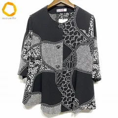 #anc シセンドウ 詩仙堂 ジャケット 黒 白 ちりめん 鹿の子柄 花柄 タグ付き 美品 レディース [967345]