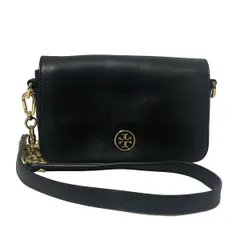 TORY BURCH(トリーバーチ) ショルダーバッグ 黒 チェーンショルダー/ストラップ着脱可 レザー