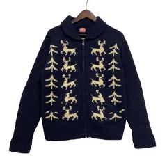 45rpm 北欧模様編み込みカウチン ニット カーディガン ハンドニットカウチンカーディガン 45rpm 北欧模様編み込みカウチン