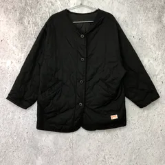 Classical Elf クラシカルエルフ ミドル丈 ノーカラー 無地 波型 キルティング ジャケット ブラック Sサイズ 〇◇☆