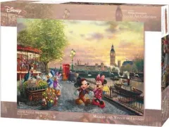 【中古】パズル Mickey and Minnie in London キャンバススタイル 「ディズニー」 ジグソーパズル 1000ピース [D1000-853]