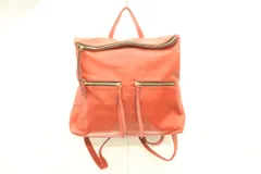 【中古】 FIRANO レディースリュック バックパック -- ソフトフェイクレザーファスナーポケットデザイン2WAYリュック FIRANO -- 赤 レッド