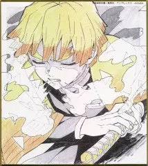 【中古】紙製品 我妻善逸(山崎美紀描き下ろし) 「鬼滅の刃 全集中展 作画スタッフ全集中複製ミニ色紙 その壱」