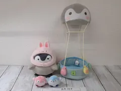 コウペンちゃん 気球 ウサギ うさぎ ぬいぐるみ 人形 マグネット入りマスコット 計4点セット 【6A10F②】