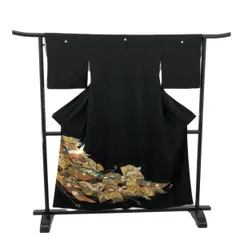 黒留袖/美品/京友禅/仕立上がり/適応身長150∼158㎝　12095 黒留袖/美品/京友禅/仕立上がり/適応身長150∼158㎝ 12095 - メルカリ