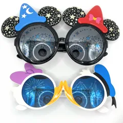 Disney ディズニー サングラス 2点まとめ ミッキー ミニー ドナルド デイジー 東京ディズニーリゾート 限定品 星柄 キラキラ ピンク ブルー レッド ブラック 可愛い パーティー 仮装【中古】【送料無料】