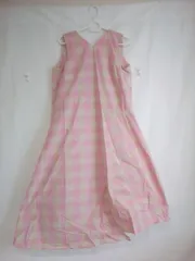 BEAMS maturely ビームス マチュアリー Vichy Dress ヴィシードレス ピンク チェック リボン 紙タグ付き 未使用品 ワンピース 【S46】 