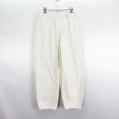 スタディオクリップ Studio Clip パンツ ボトムス コクーン コットン ツイル イージー F アイボリー ※EKM