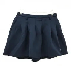 【超美品】アディダス スカート ネイビー ダンボールニット ウエスト一部ゴム レディース OT(XL) ゴルフウェア adidas