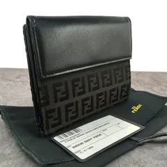 186 送料込み！ 極美品 FENDI Wホック財布 8M0030 ズッカ柄
